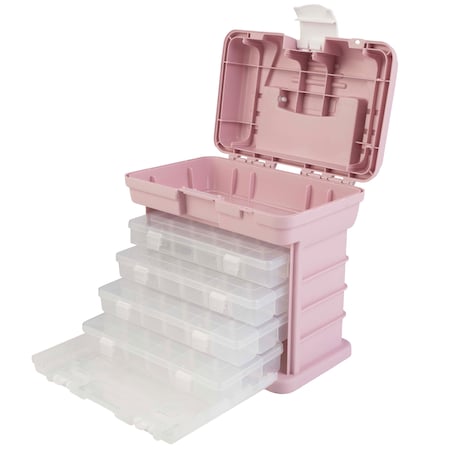 Stalwart Small Parts Organizer Tool Box, Pink 75-TS2002